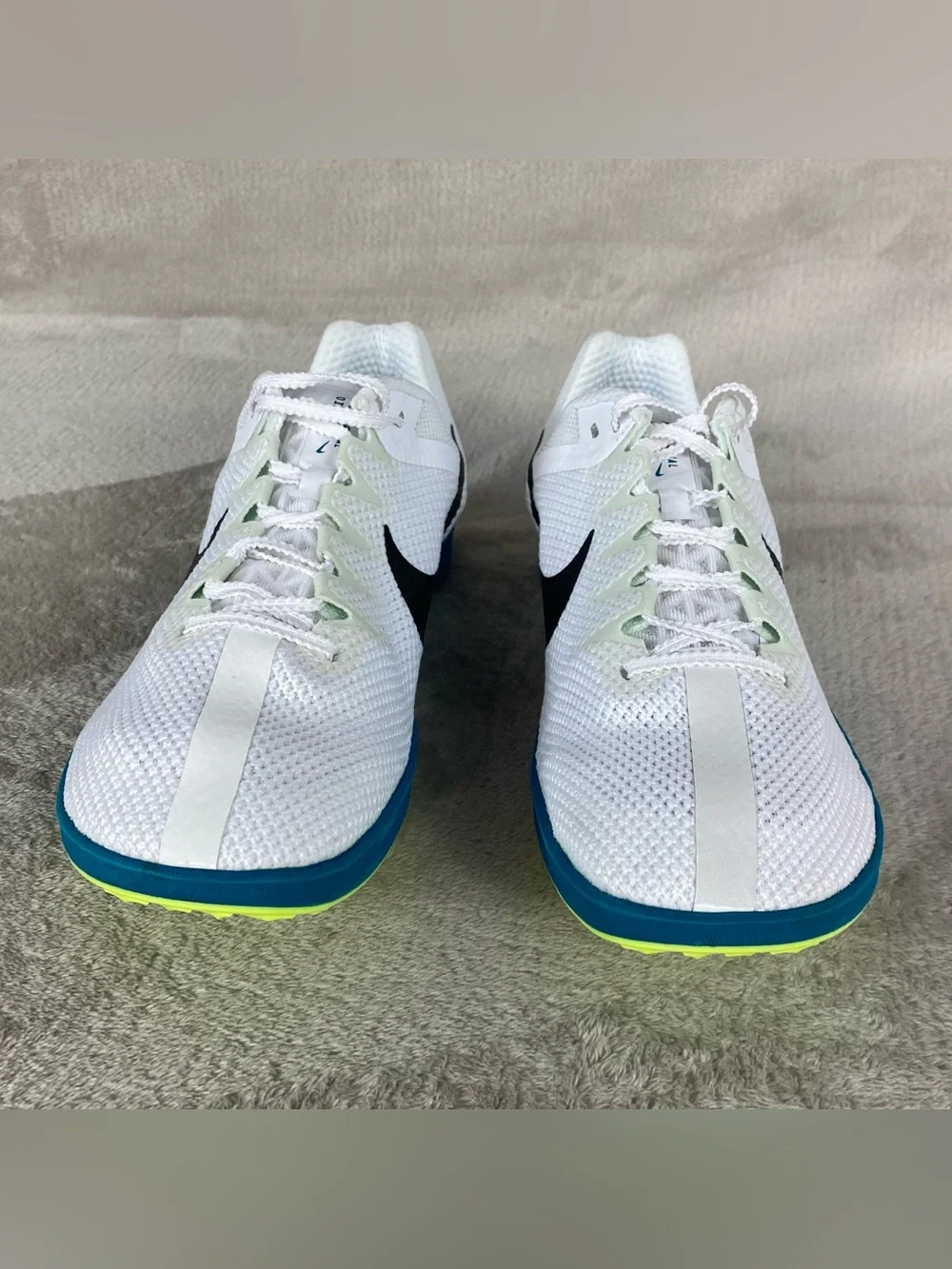 Nike Zoom Rival Distance White Mens Size 9 Track Shoes Spikes FZ9653-102 NEW